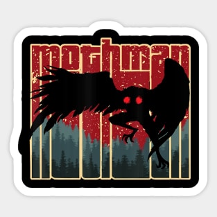 Retro Mothman - Original West Virginia Cryptid Artwork Sticker